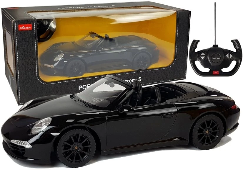Nuotoliniu būdu valdomas automobilis Porsche 911 Carrera S Rastar 1:12 Juodas