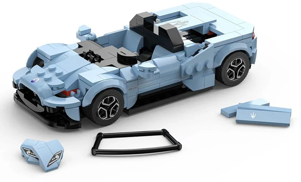 Mėlyna Konstruktorius Maserati MC20 Mėlyna automobilis RASTAR 1:30