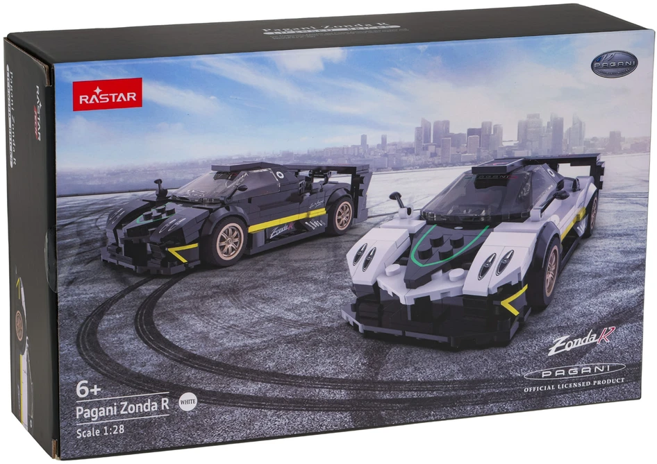 Konstruktorius Pagani Zonda R Pads Baltas automobilis 1:28 RASTAR