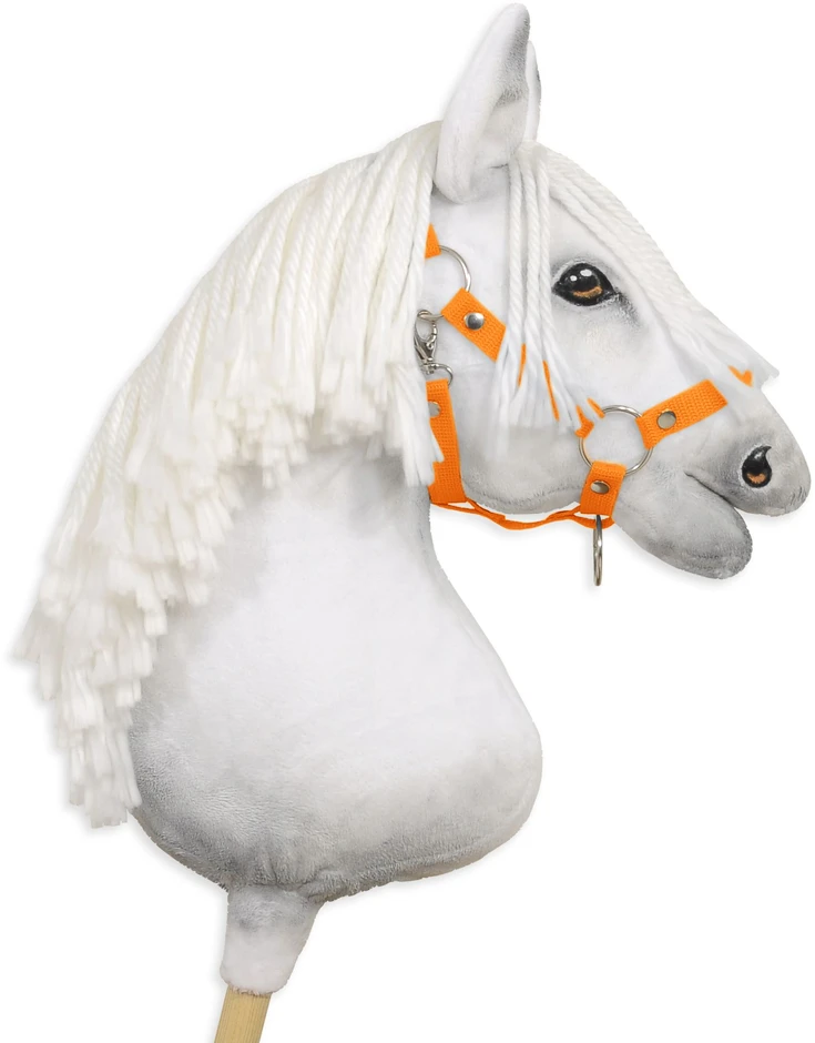 Super Hobby Horse Reguliuojamas kantaras hobi arkliukui – neoninis oranžinis