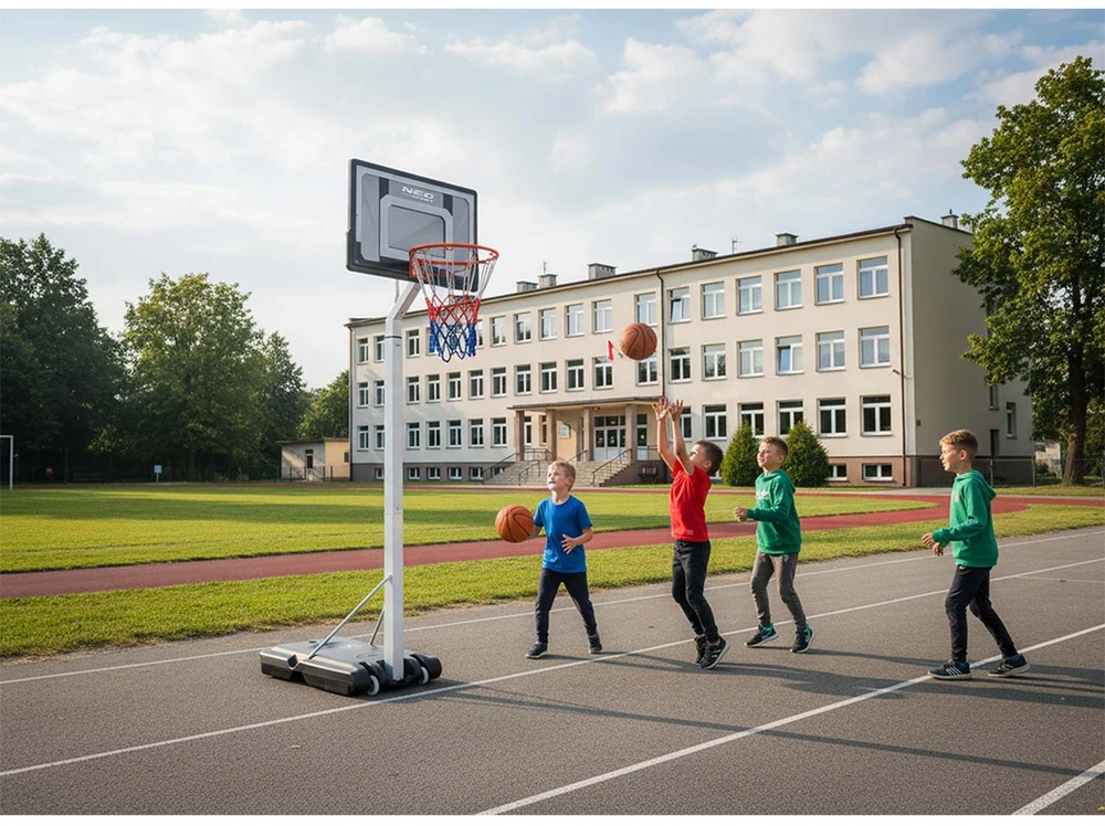Reguliuojamas laisvai stovintis mobilus krepšinio stovas 150–260 cm Neo-Sport NS-281