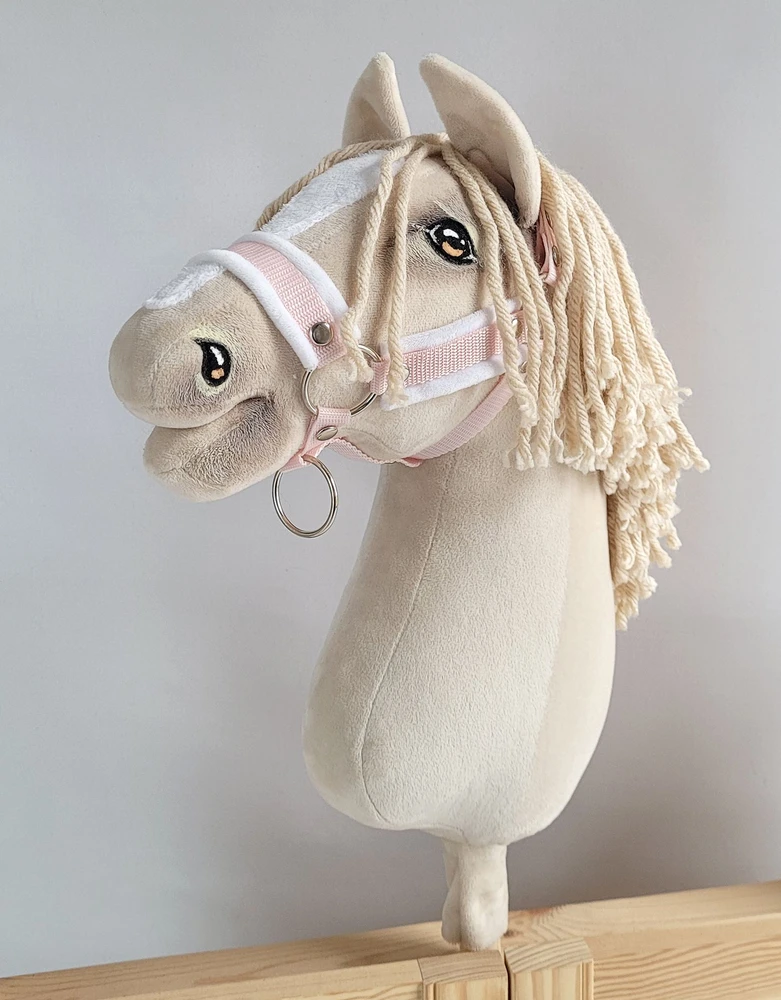 Super Hobby Horse Hobio žirgo reguliuojamas kantaras – pudrinės rožinės ir baltos spalvos