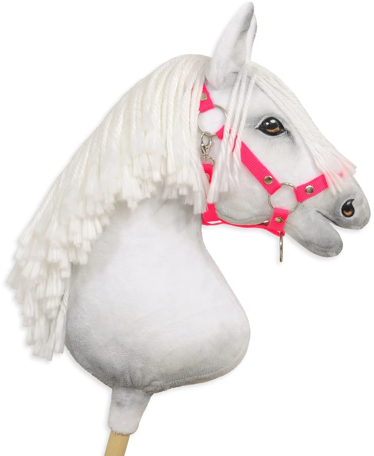 Super Hobby Horse Reguliuojamas kantaras hobi arkliukui – neoninės rožinės spalvos