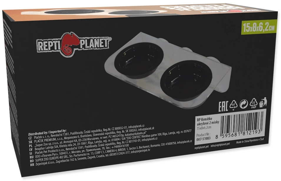 Repti Planet Dvigubas akrilinis dubenėlis terariumui