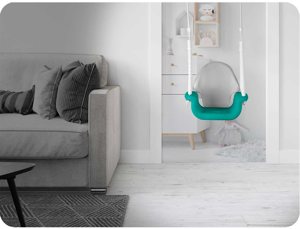 Ricokids 3in1 turkio spalvos sūpynės „Słonik“ kibirėlio formos