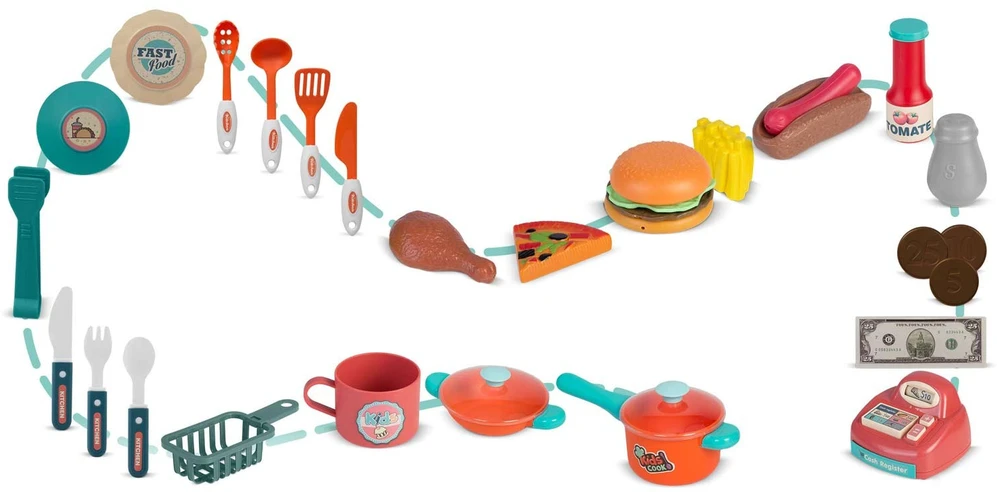 Ricokids 773000 vaikiška virtuvė ant ratukų