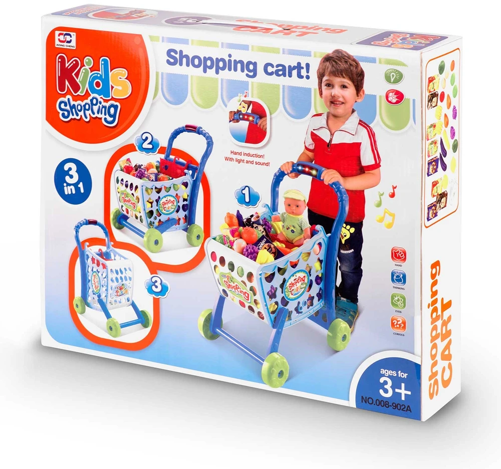 „Ricokids“ 773400 pirkinių vežimėlis, mėlynas