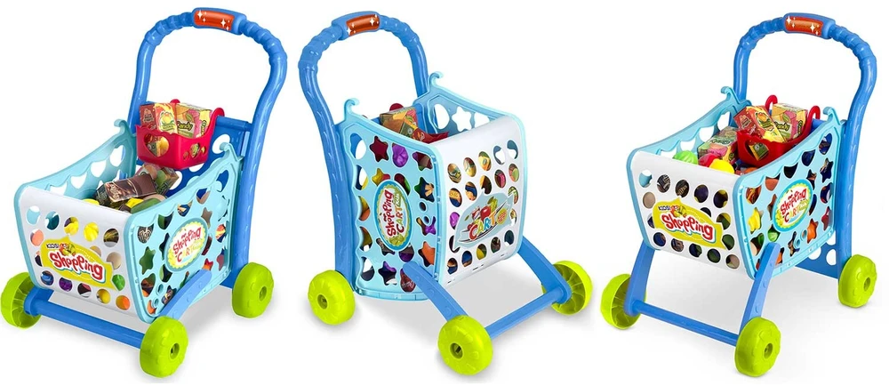 „Ricokids“ 773400 pirkinių vežimėlis, mėlynas