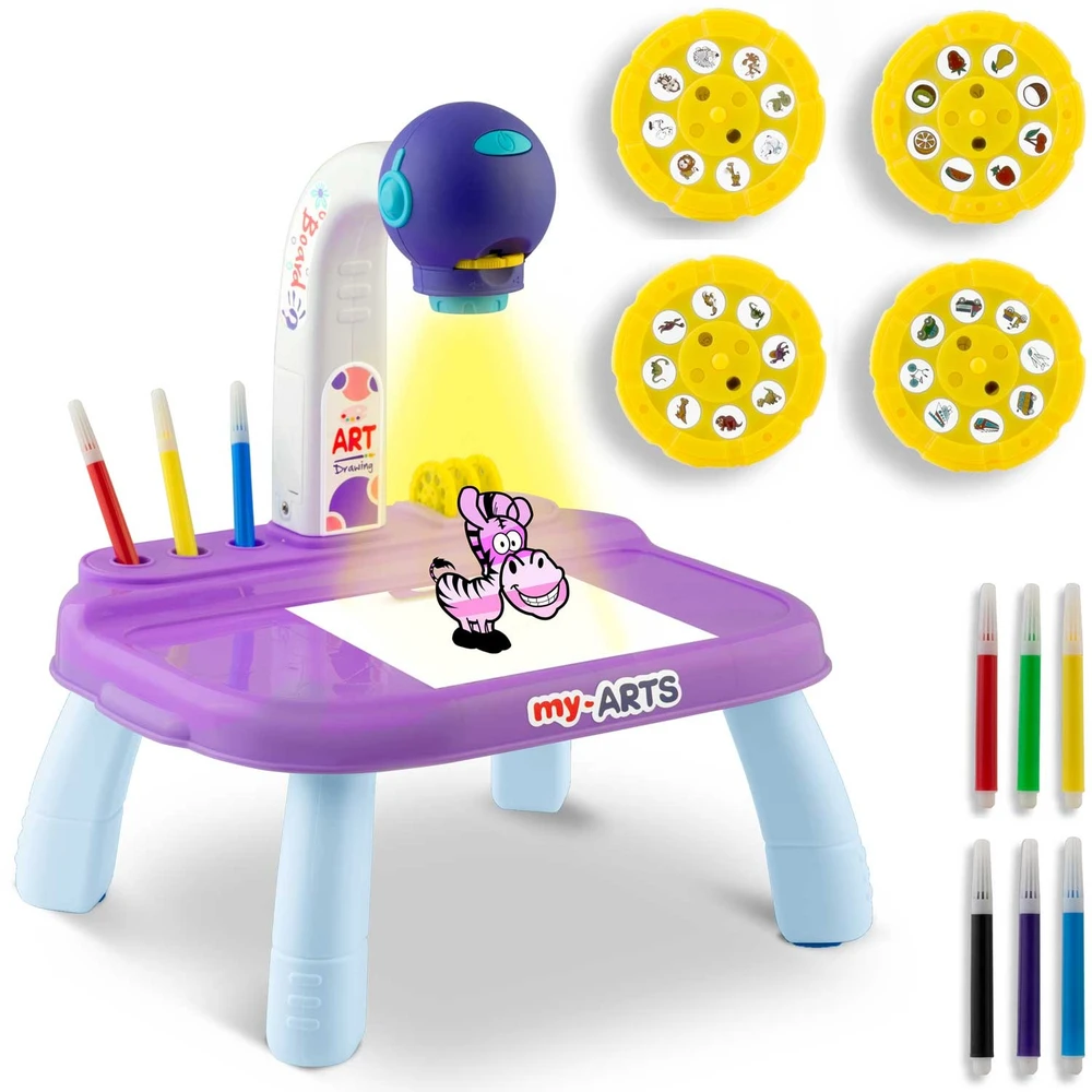 Ricokids 773700 violetinis piešimo mokymosi projektorius