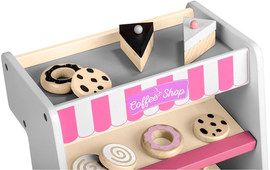 Ricokids Žaislinis medinė kavinė - konditerinė su konditerijos gaminiais