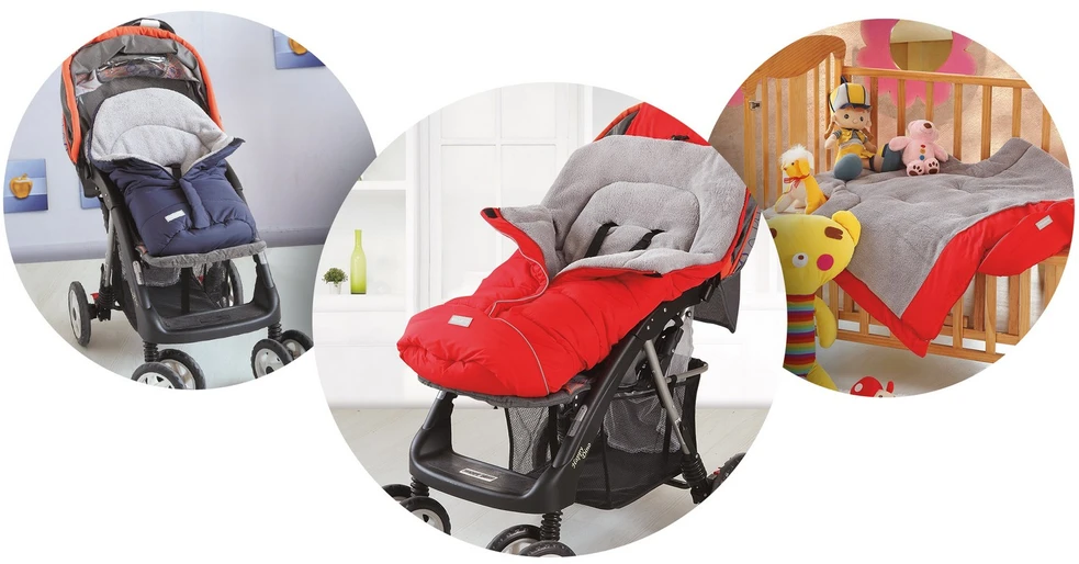 Miegmaišis vežimėliui, rogutėms 96 x 45 cm Ricokids Drimi raudonas