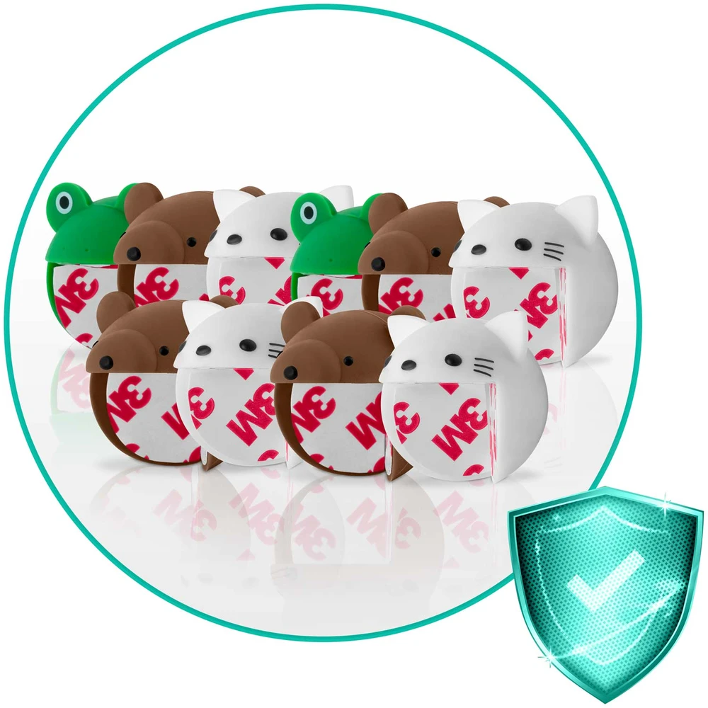 Ricokids Gyvūno galvos formos spintelių kampų apsaugos - 10 vnt.