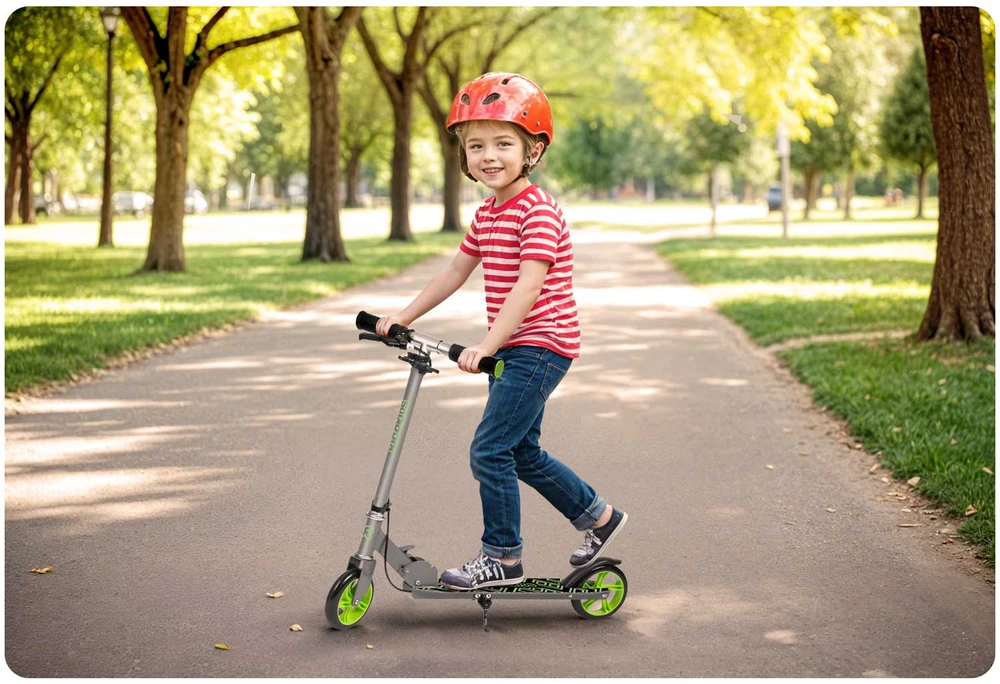 Ricokids Kodi pilkai žalias paspirtukas