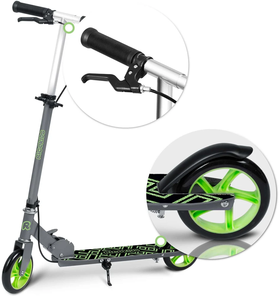 Ricokids Kodi pilkai žalias paspirtukas