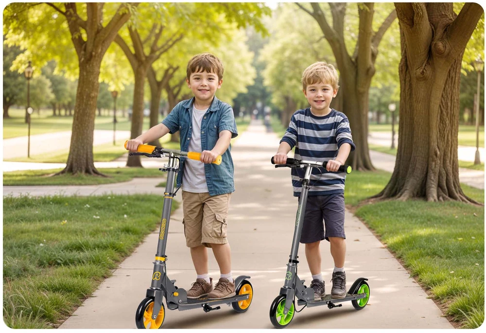 Ricokids Kodi pilkai žalias paspirtukas