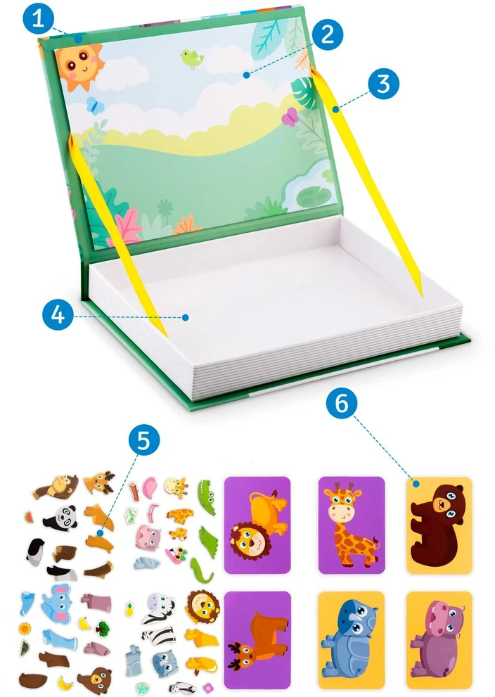 Ricokids Magnetinė dėlionė „Gyvūnai“ RK-770