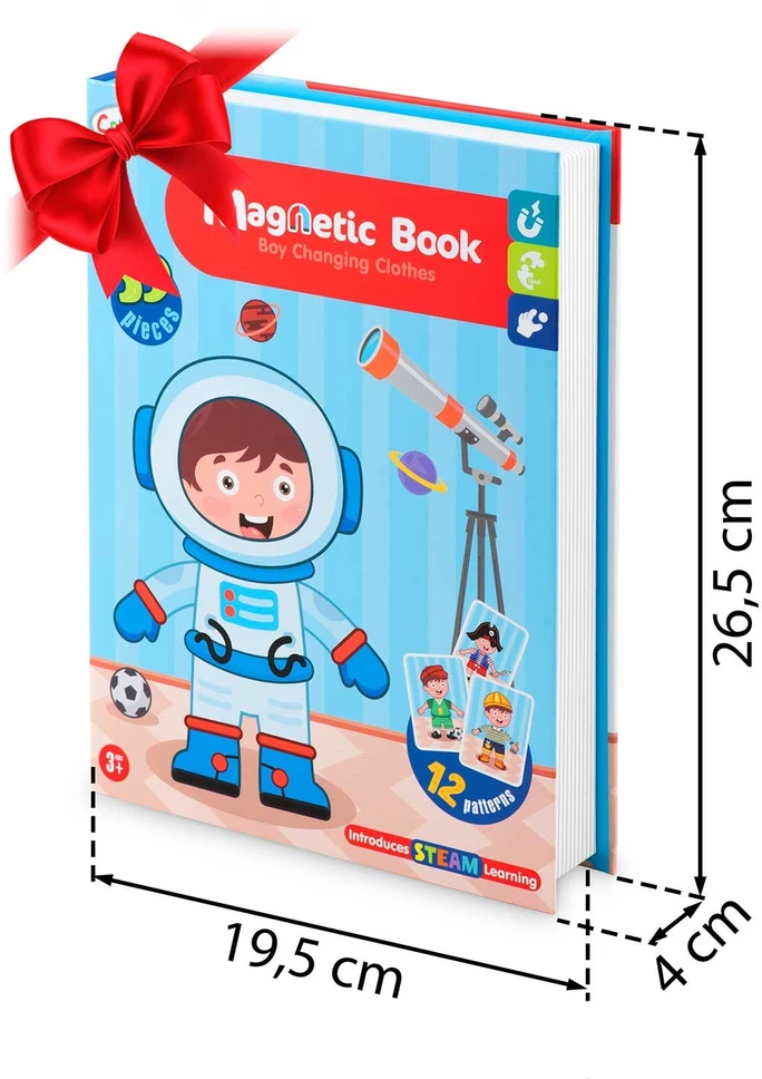 Ricokids Magnetinė dėlionių knygelė „Dress Up“ RK-770