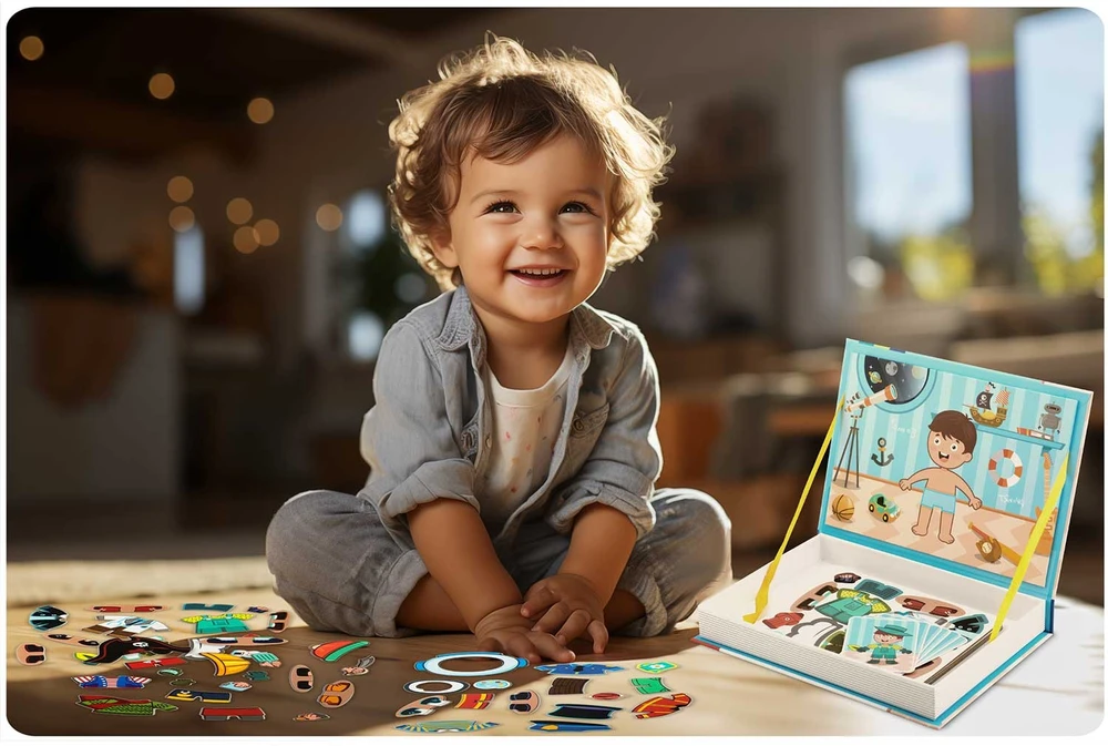 Ricokids Magnetinė dėlionių knygelė „Dress Up“ RK-770