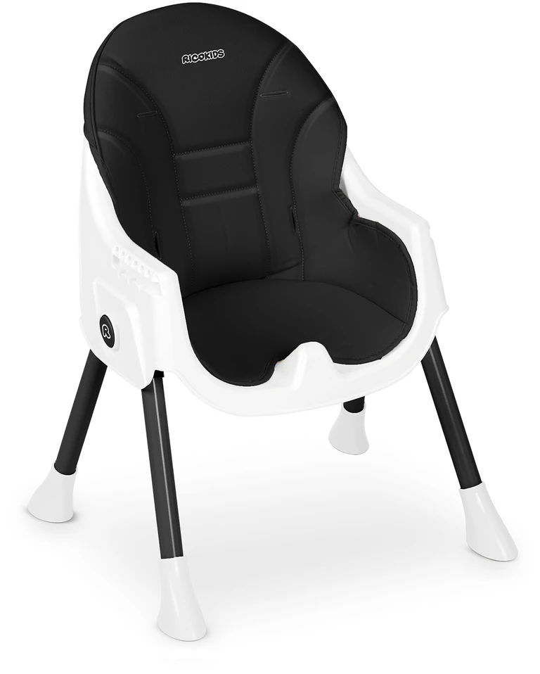 Ricokids Mani maitinimo kėdutė reguliuojama 3in 1, juoda
