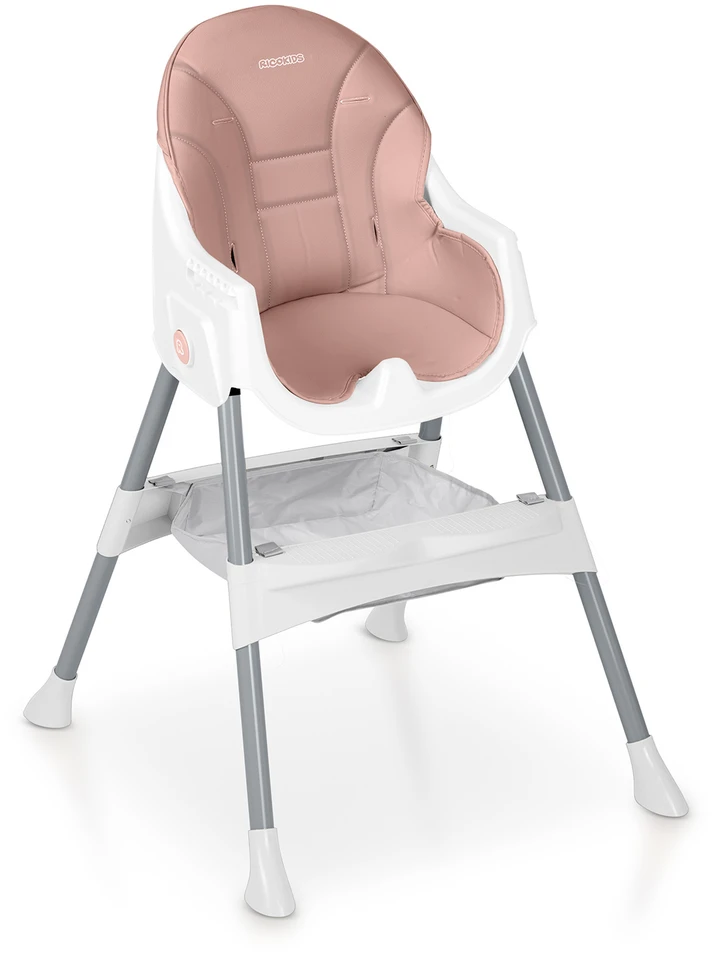Ricokids Mani maitinimo kėdutė reguliuojama 3in 1, rožinė