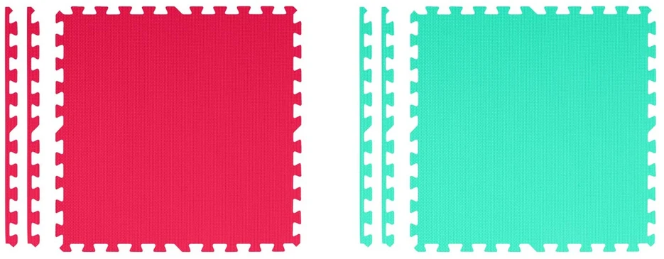Ricokids Dėlionių kilimėlis iš putplasčio, 180x180 cm, 9 vnt., įvairiaspalvis