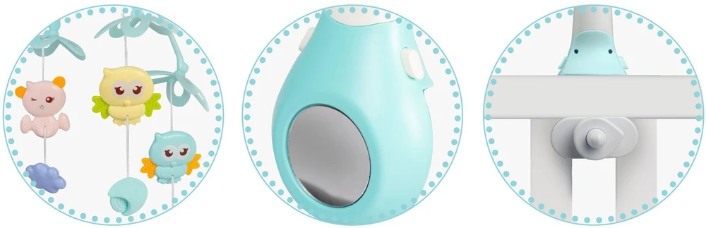 Ricokids Mėlyna RK-813 lovelės karuselė su projektuokliu