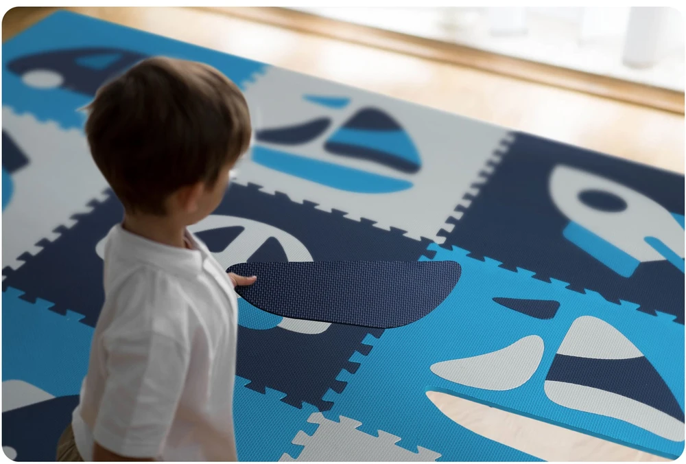 Ricokids Nukido Porolono kilimėlis - dėlionė, 180x180cm., 9 vnt.