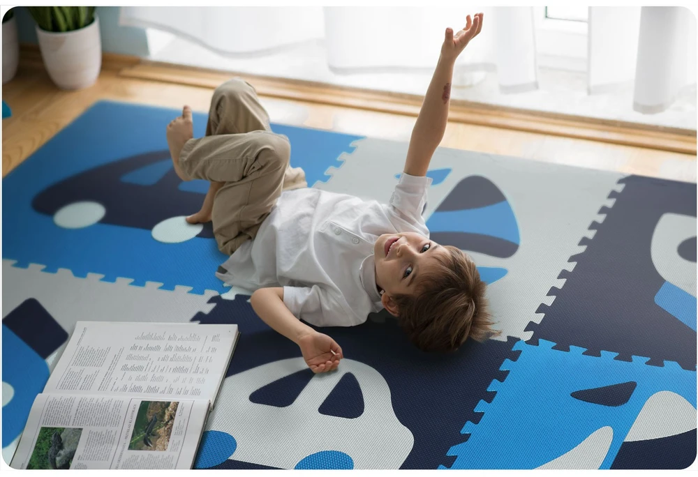 Ricokids Nukido Porolono kilimėlis - dėlionė, 180x180cm., 9 vnt.