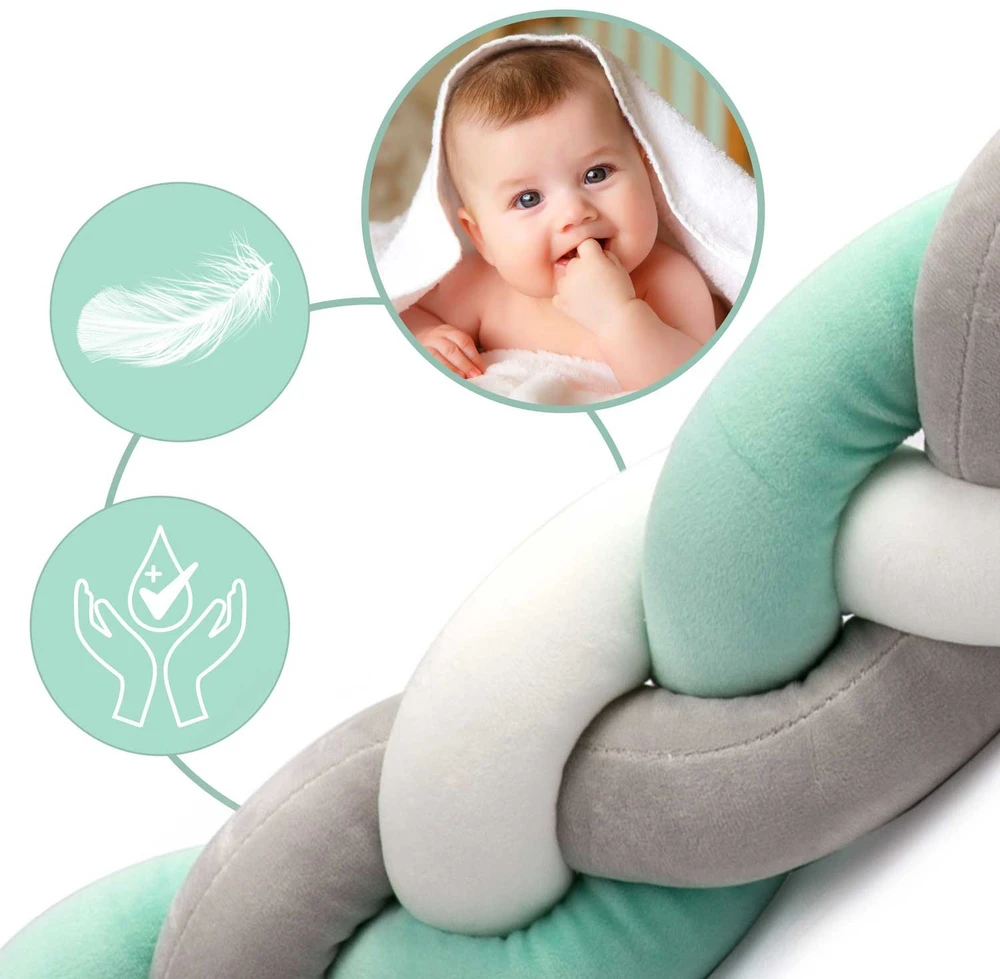 Ricokids mėtų pilko lovelės užvalkalas 2 mėn.