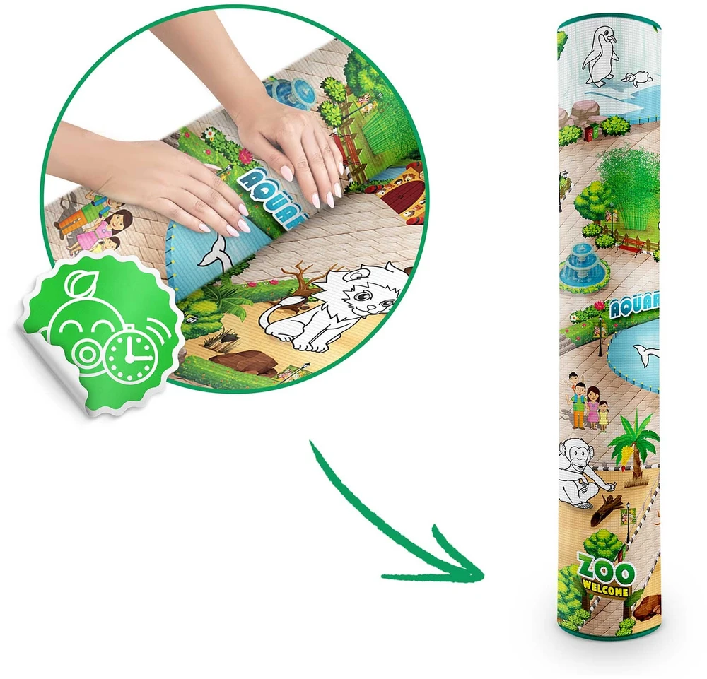 Ricokids RK-343 sulankstoma putų piešimo lenta 200 x 120 x 0,3 cm