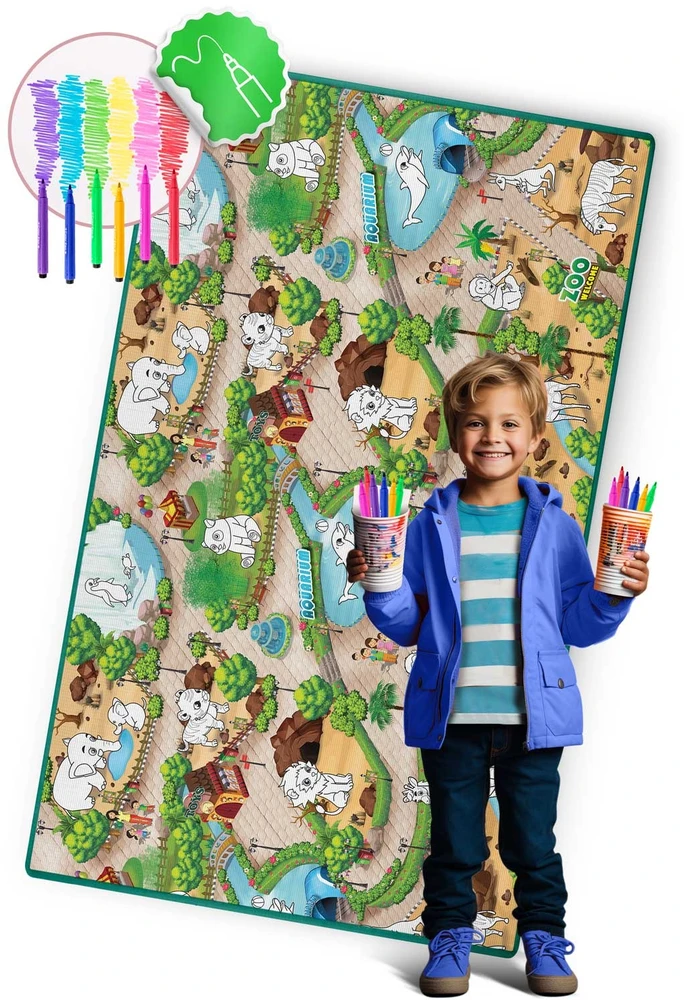 Ricokids RK-343 sulankstoma putų piešimo lenta 200 x 120 x 0,3 cm