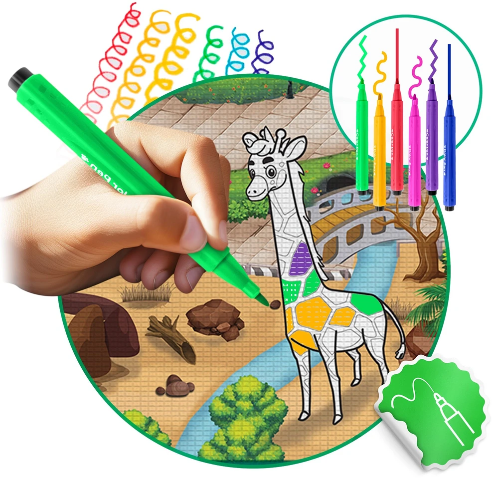 Ricokids RK-343 sulankstoma putų piešimo lenta 200 x 120 x 0,3 cm