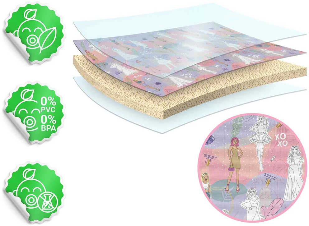 Ricokids RK-343 sulankstoma putų piešimo lenta 200 x 120 x 0,3 cm