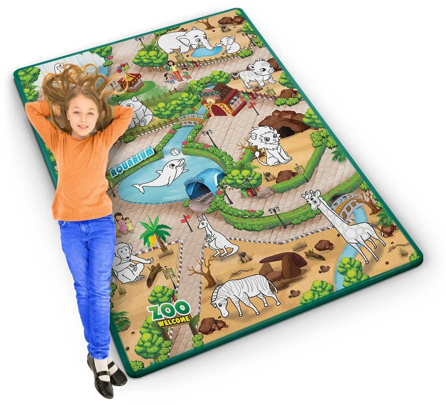 Ricokids RK-344 sulankstomas putplasčio piešimo kilimėlis 120 x 90 x 0,3 cm