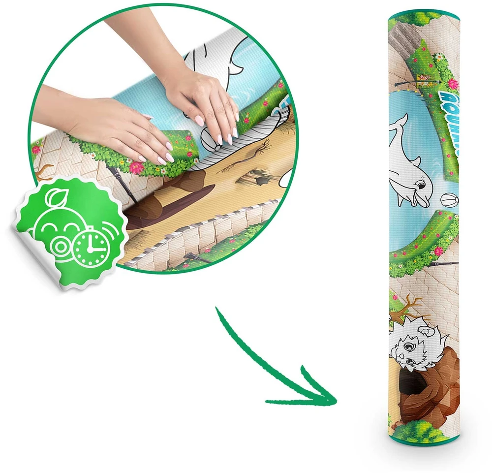 Ricokids RK-344 sulankstomas putplasčio piešimo kilimėlis 120 x 90 x 0,3 cm