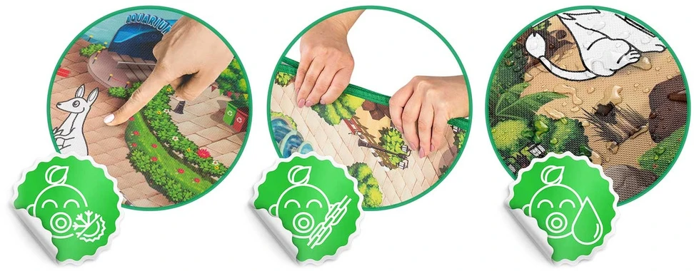 Ricokids RK-344 sulankstomas putplasčio piešimo kilimėlis 120 x 90 x 0,3 cm