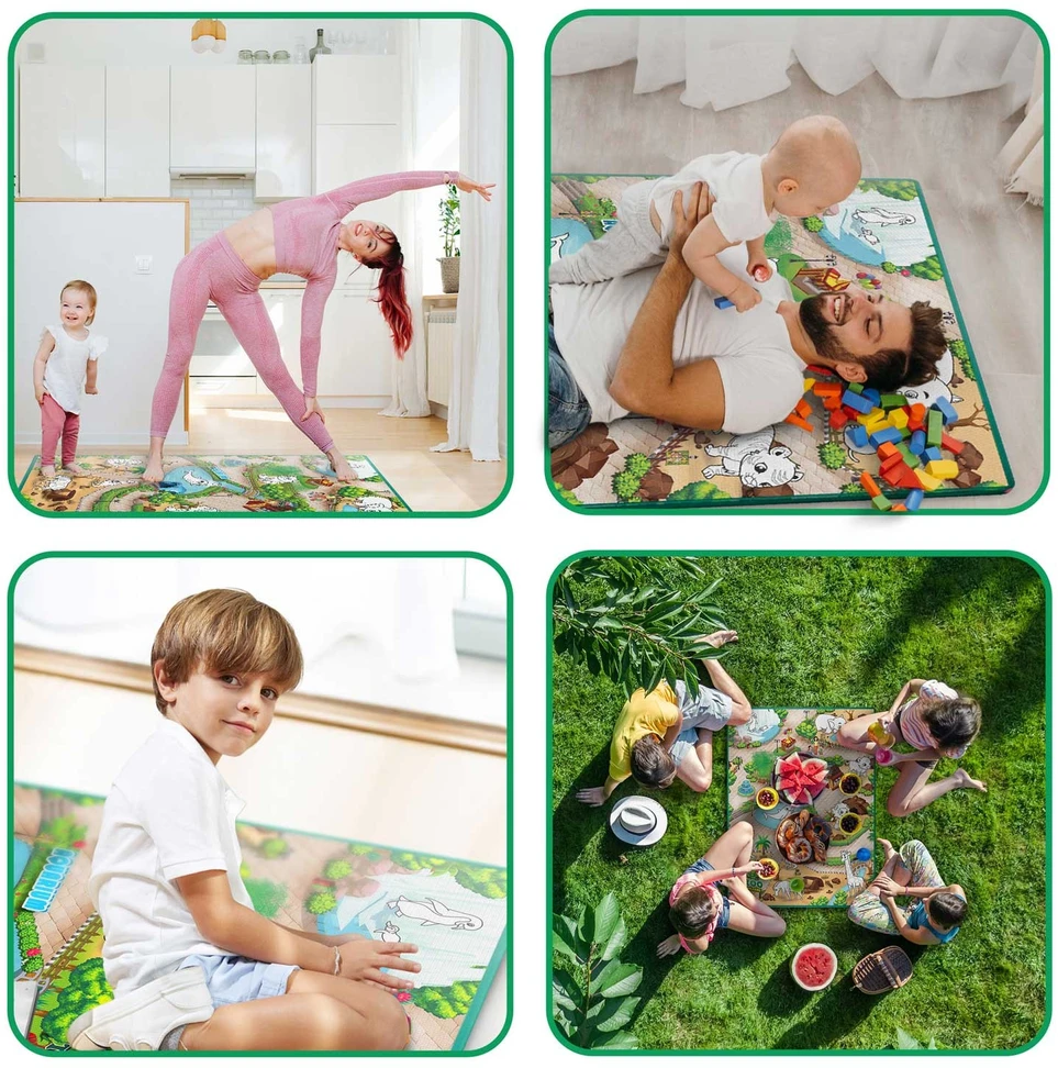 Ricokids RK-344 sulankstomas putplasčio piešimo kilimėlis 120 x 90 x 0,3 cm