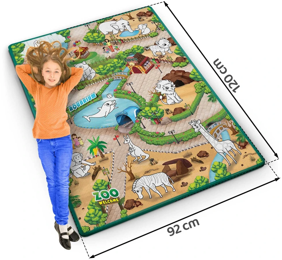 Ricokids RK-344 sulankstomas putplasčio piešimo kilimėlis 120 x 90 x 0,3 cm