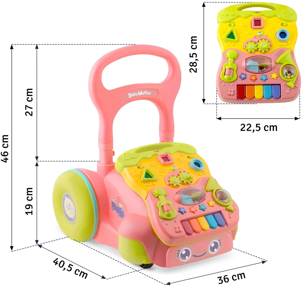 Lavinamasis stumdukas su pianinu 2in1 kūdikiams, Ricokids
