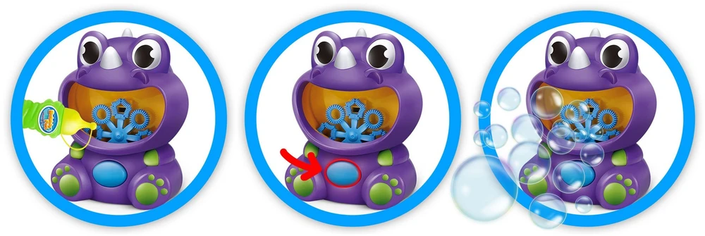 Muilo burbulų aparatas Dinozauras + skystis, Ricokids