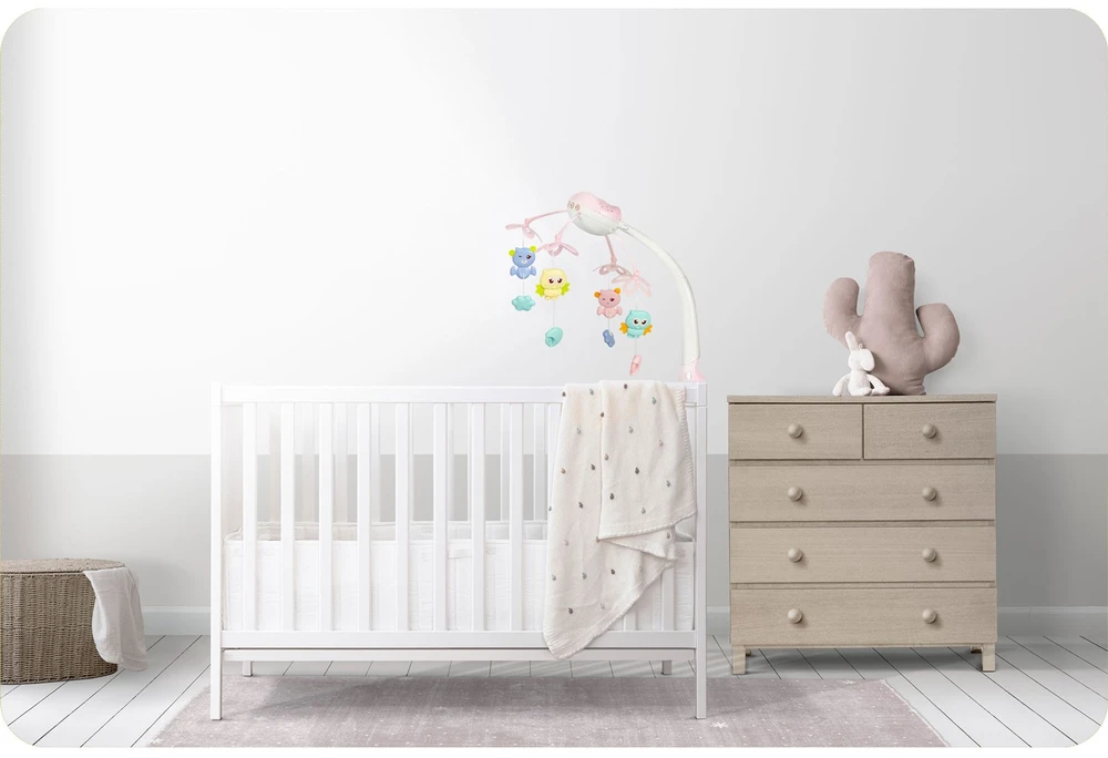 Ricokids Rožinė karuselė lovytei su RK-813 projektuokliu