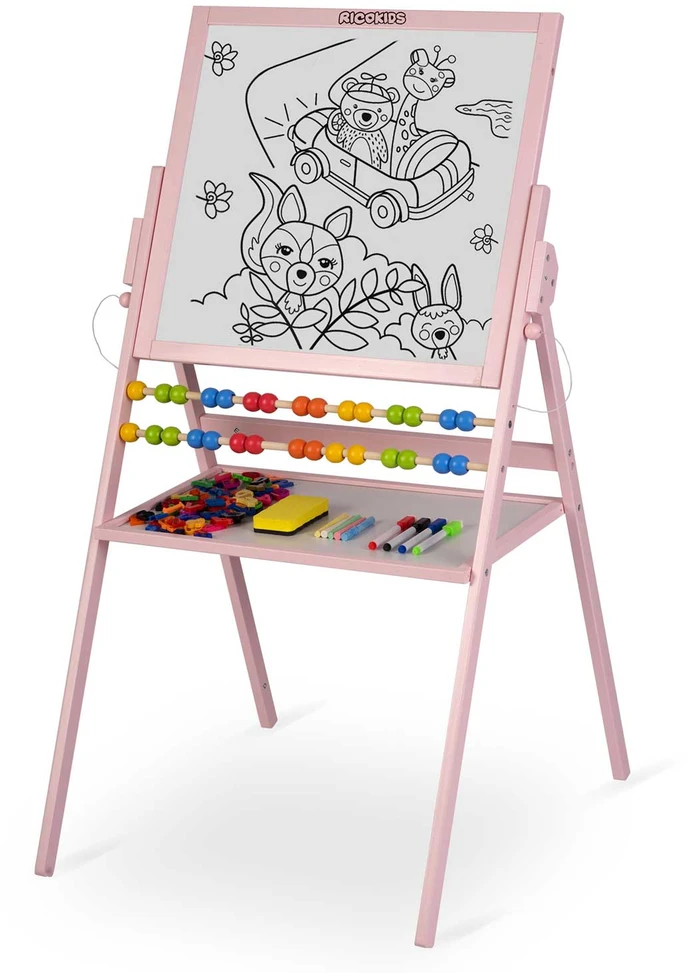 Ricokids magnetinė kreidinė lenta, besisukanti - rožinė
