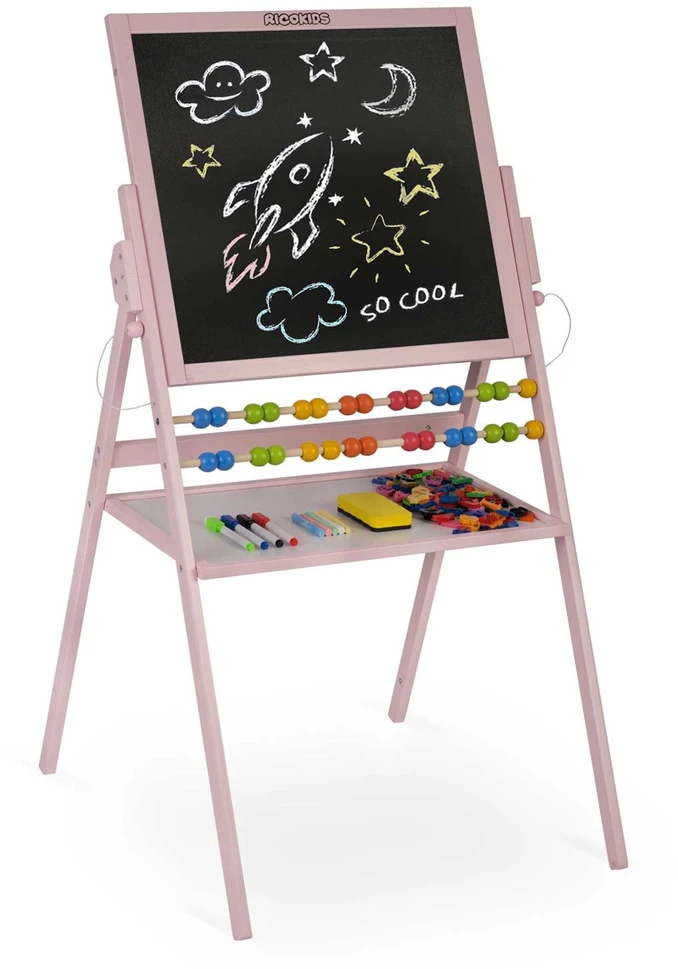 Ricokids magnetinė kreidinė lenta, besisukanti - rožinė