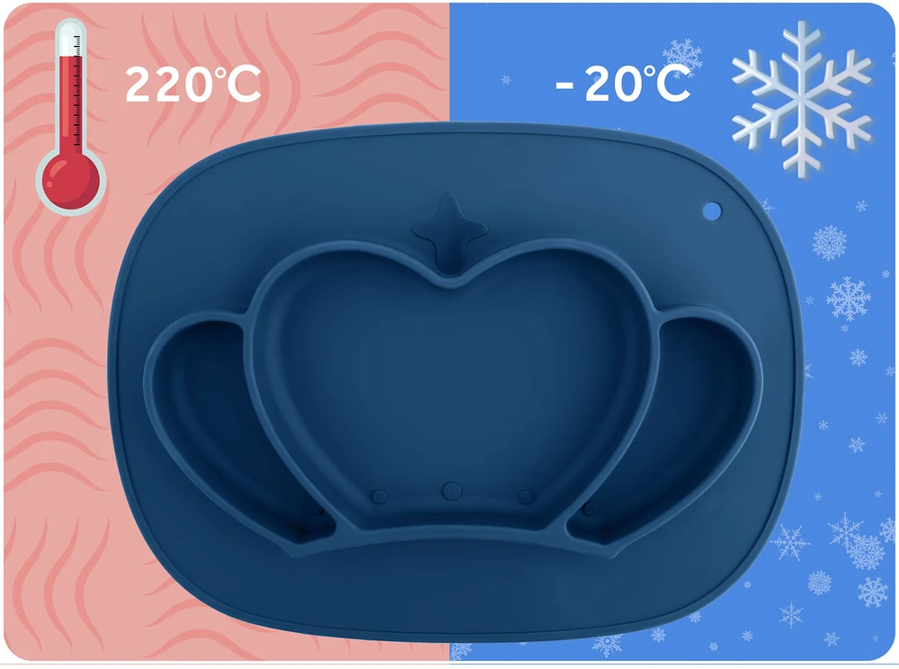 Ricokids silikoninė vaikų maitinimo lėkštė su karūna
