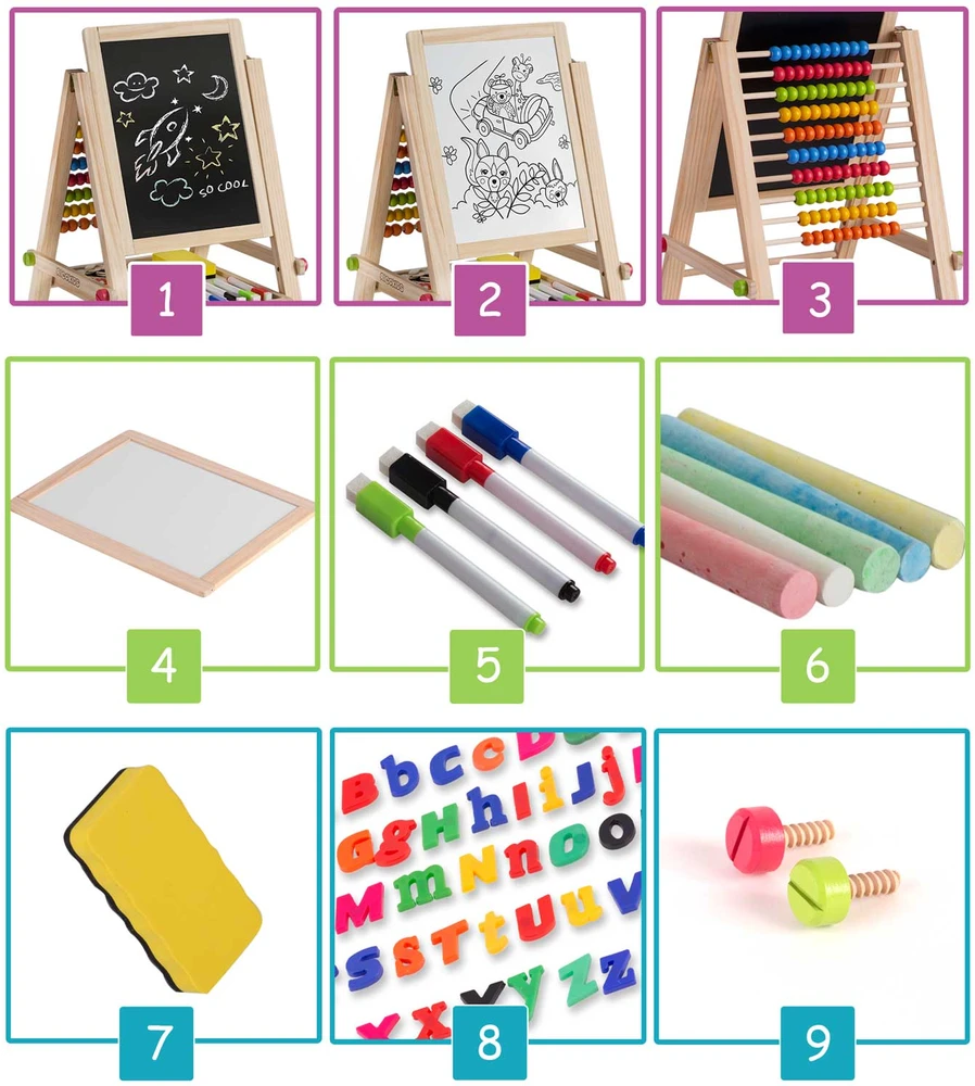 Ricokids sulankstoma magnetinė kreidinė lenta