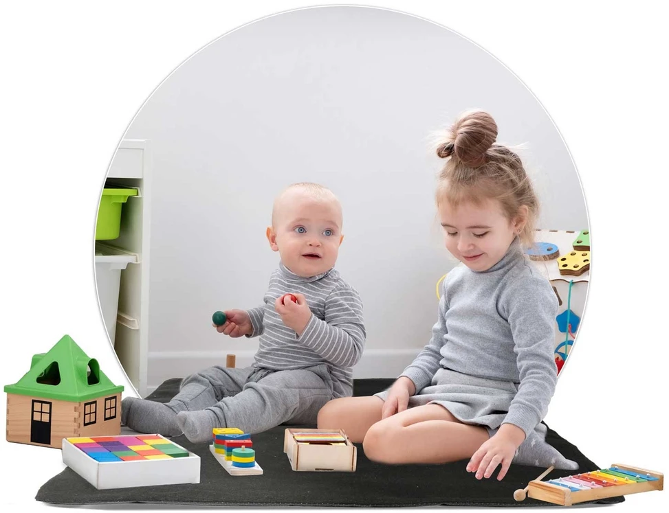 Ricokids Vaikų namelio palapinė su lempa - balta