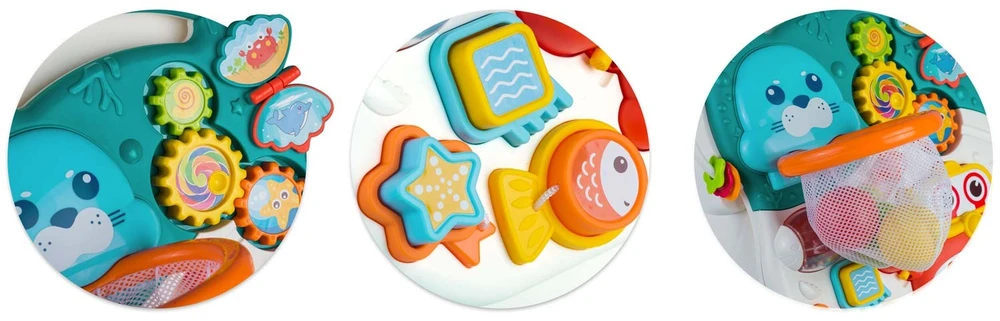 Ricokids Vaikiškas edukacinis staliukas 3in1 RK-810 baltai mėlynas