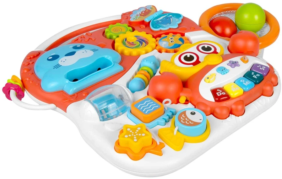 Ricokids Vaikiškas edukacinis staliukas 2in1 RK-810 baltai raudonas