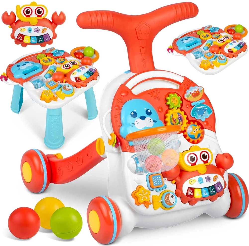 Ricokids Vaikiškas edukacinis staliukas 2in1 RK-810 baltai raudonas