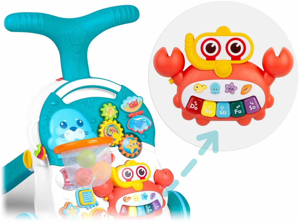Ricokids Vaikiškas edukacinis staliukas 3in1 RK-810 baltai mėlynas